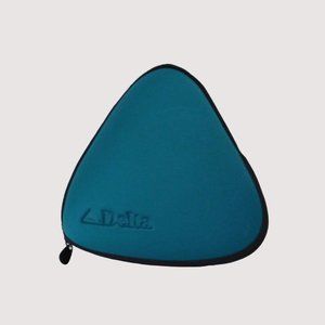 Delta Airlines Triangular Travel Amenity Kit Green Bag Zipper Closure